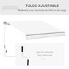 Toldo Manual Plegable De Aluminio Metal Poliéster 350x250 Cm-outsunny