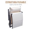 Tumbona Plegable De Acero Textliene 137x63,5x100,5cm - Outsunny.beige