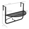 Mesa Colgante De Balcón Terraza De Metal Outsunny 60x45x50 Cm - Negro