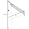 Toldo De Poliéster, Aluminio, Acero 200x150 Cm - Outsunny. Blanco