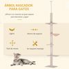 Árbol Para Gatos De Aglomerado Felpa Sisal Plástico 40x34x260 Cm - Pawhut