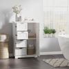 Armario Para Baño O Entrada Mueble De Mdf Kleankin 56x30x83 Cm-blanco