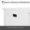 Casillero Para Almacenamiento De Ropa De Mdf Homcom 81x40x46cm-blanco