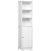 Armario Alto De Baño De 5 Niveles De Mdf Kleankin 40x38x160 Cm-blanco