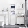 Armario Alto De Baño De 5 Niveles De Mdf Kleankin 40x38x160 Cm-blanco