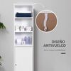 Armario Alto De Baño De 5 Niveles De Mdf Kleankin 40x38x160 Cm-blanco