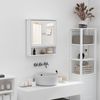 Armario De Baño Con Espejo De Mdf Vidrio Kleankin 56x13x58 Cm Blanco