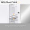 Armario De Baño Con Espejo De Mdf Vidrio Kleankin 56x13x58 Cm Blanco