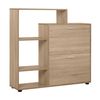 Zapatero De Madera Con Estantería Homcom 101,5x25,5x98 Cm Natural