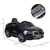 Coche Eléctrico Para Niño Con Control Remoto Batería 6v Negro Homcom