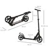 Patinete Plegable Scooter Homcom Aluminio Pp Pu, 94x38x105 Cm, Negro