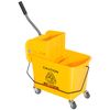 Cubo Fregado Profesional Ruedas De Pp Homcom 60x27x70,5 Cm - Amarillo