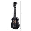 Ukelele 21 Pulgada Homcom Okume Sapelli 53x17,5x6,2cm, Negro