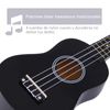 Ukelele 21 Pulgada Homcom Okume Sapelli 53x17,5x6,2cm, Negro