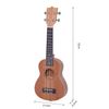 Ukelele 21 Pulgada Homcom Okume Sapelli 53x17,5x6,2cm, Madera