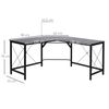 Mesa De Ordenador Forma L De Mdf Metal Homcom 150x150x76 Cm - Negro