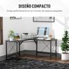 Mesa De Ordenador Forma L De Mdf Metal Homcom 150x150x76 Cm - Negro