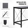 Mesa De Ordenador Forma L De Mdf Metal Homcom 150x150x76 Cm - Negro