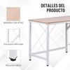 Mesa De Ordenador Forma L De Mdf Metal Homcom 150x150x76 Cm - Roble