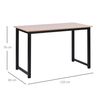 Mesa De Ordenador Escritorio De Mdf Metal Homcom 120x60x76 Cm - Roble