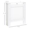 Cubre Radiador Estante De Pared De Mdf Homcom 78x19x82 Cm - Blanco