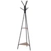 Perchero De Pie Forma De Árbol De Metal Mdf Homcom 46x52x182 Cm-negro