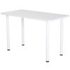 Mesa De Comedor Multifunción De Melamina Homcom 120x60x76 Cm - Blanco