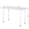 Mesa De Comedor Multifunción De Melamina Homcom 120x60x76 Cm - Blanco