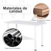 Mesa De Comedor Multifunción De Melamina Homcom 120x60x76 Cm - Blanco