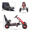 Kart Pedales Niños Coche De Pedales Con Asiento Ajustable Rojo Homcom