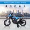 Moto Eléctrica Infantil +3 Años Batería 6v Luces Y Música Azul Homcom