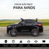 Coche Eléctrico Para Niño +3 Años Con Música Y Luces Negro Homcom