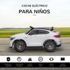 Coche Eléctrico Infantil Carga 30kg Con Música Y Luces Blanco Homcom