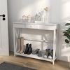 Mesa De Consola Con 1 Cajón Estante De Mdf Homcom 100x30x81 Cm Blanco