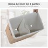 Cesta Para Ropa Sucia Con Tapa De Bambú Homcom 52x32x63 Cm - Natural