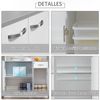 Armario Para Cocina De Melamina De Madera Homcom 101x39x180 Cm-blanco