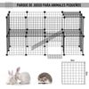 Valla Para Mascotas Parque De Metal Abs 146x73x73 Cm - Pawhut. Negro