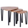 Mesitas De Café De Mdf Metal Homcom 56x54,2x45,4 Cm - Nogal Y Negro