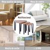 Mesitas De Café De Mdf Metal Homcom 56x54,2x45,4 Cm - Nogal Y Negro