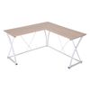 Mesa De Ordenador De Mdf Metal Vinsetto 142x142x76 Cm - Roble Blanco