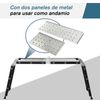 Escalera Multiusos Plegable De Aluminio Durhand 370x61x11 Cm Negro