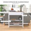 Mesa De Consola De Mdf Y Madera Pino Homcom 75,6x27,5x80,5 Cm Blanco