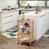 Carrito De Cocina De Mdf Madera De Pino Homcom 40x30x76 Cm - Madera