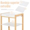 Carrito De Cocina De Mdf Madera De Pino Homcom 40x30x76 Cm - Madera