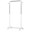 Perchero De Acero Inoxidable Metal Abs Pp Homcom 68,5x42x145 Cm-plata