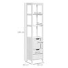 Armario Alto De Baño Multiusos De Mdf Kleankin 30x30x144 Cm - Blanco