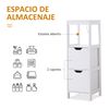 Armario De Baño Multifuncional De Mdf Kleankin 30x30x89 Cm-blanco