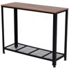 Mesa De Consola De Melamina De Madera Metal Homcom 101x35x80 Cm-negro