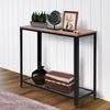 Mesa De Consola De Melamina De Madera Metal Homcom 101x35x80 Cm-negro