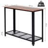 Mesa De Consola De Melamina De Madera Metal Homcom 101x35x80 Cm-negro